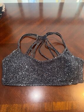 lululemon athletica Black Speckled Strappy Sports Bra